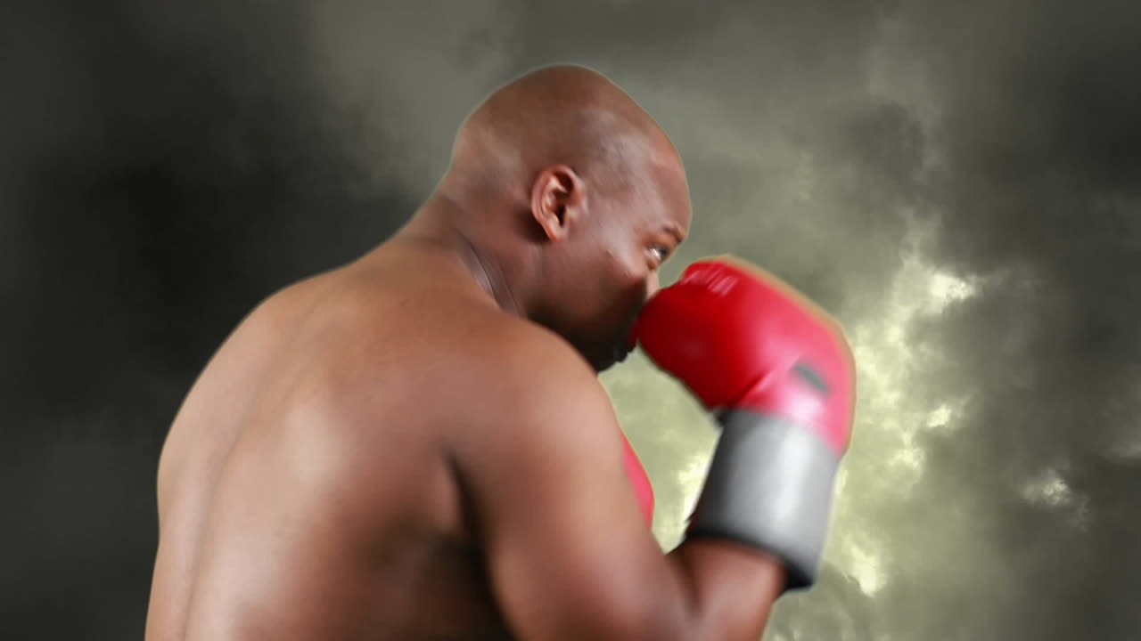 boxeador en una tormenta