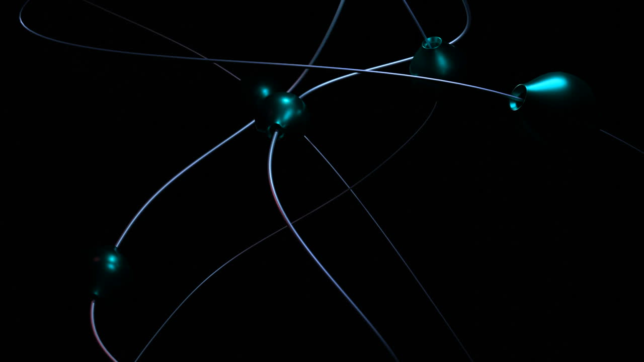 diseño 3d abstracto con formas y líneas teal