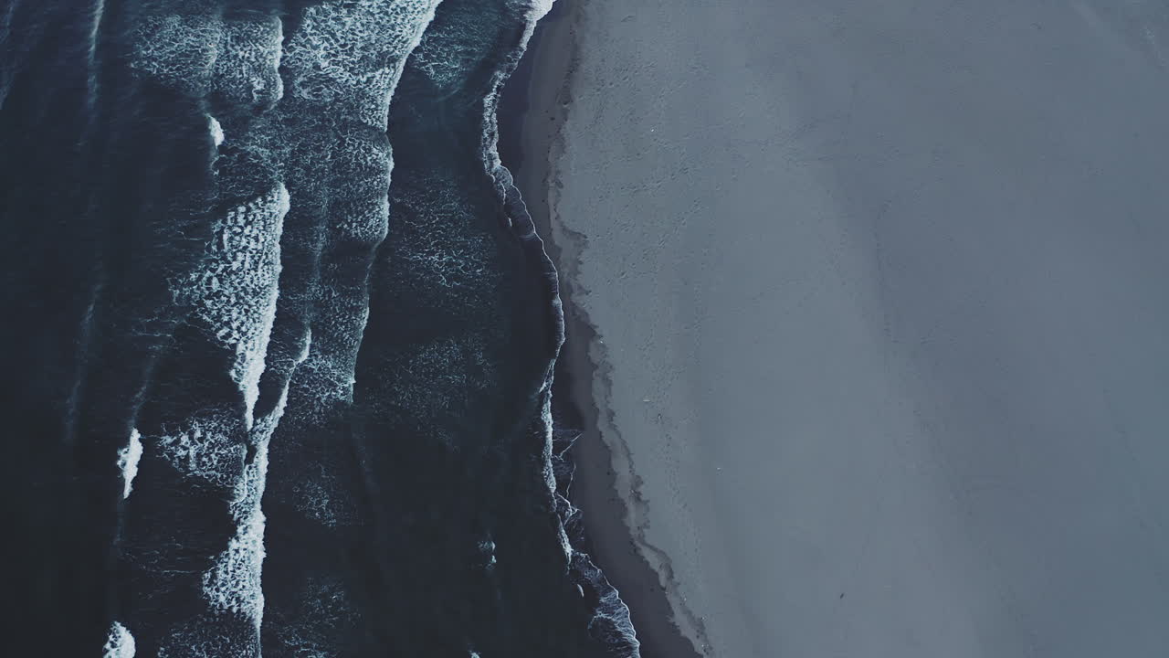 Dark Beach Aerial View