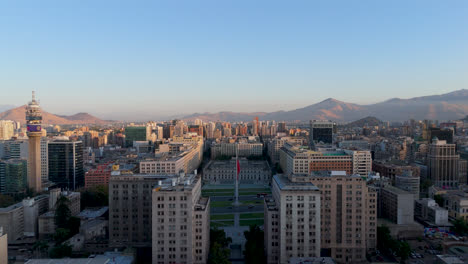 Santiago-De-Chile-La-Moneda-Paseo-Bulnes-Aerial-View-Traveling