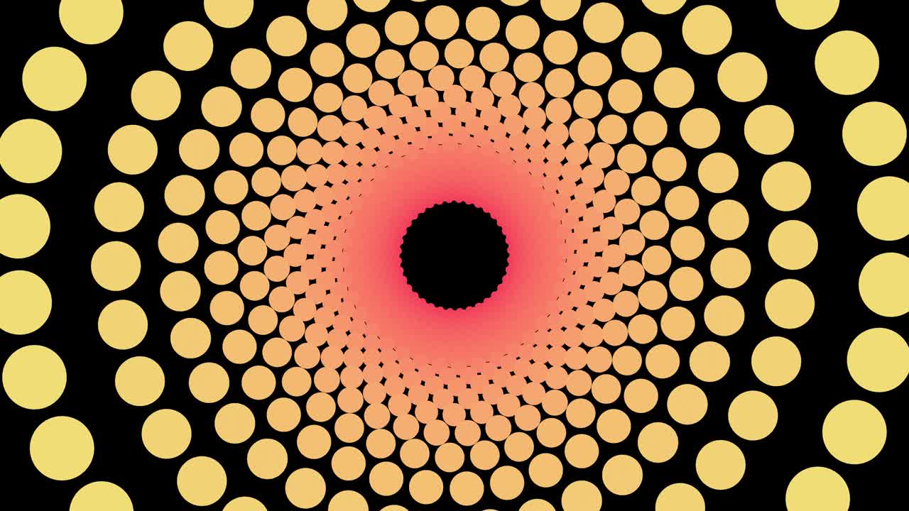 Abstract colorful dots pattern motion background.Abstract Wavy Motion Background.Colored spiral tube background