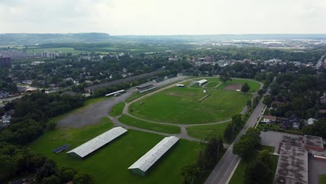 Drone-flying-over-a-field-in-Milton-on-a-foggy-day-with-the-escarpment-in-the-background