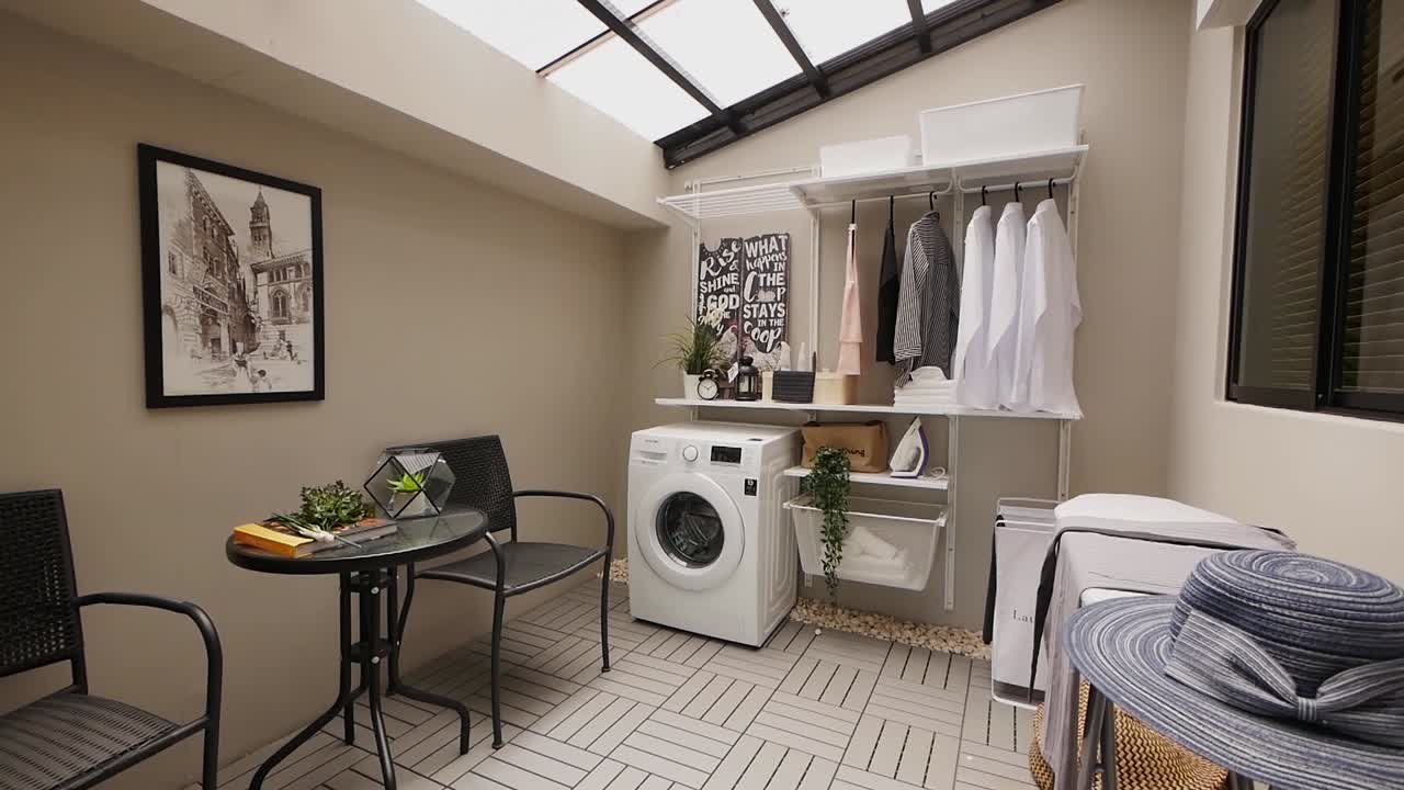 자연 채광 뒤뜰 세탁 공간 장식