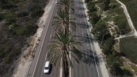 aerial view of cars driving down oceanside boulevard
