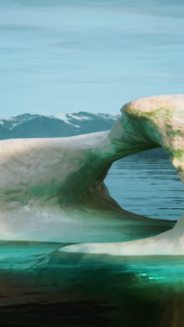 ein massiver eisberg in der arktis