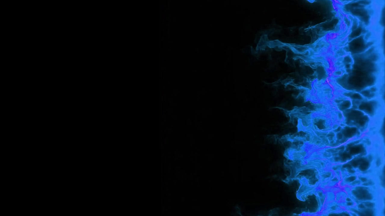 Onda di energia blu astratta che scorre su sfondo nero