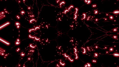 abstract red light kaleidoscope