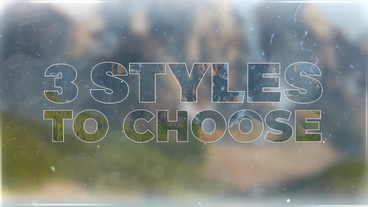 Bold and Sleek Text with Mountain Landscapes