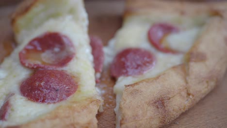 close-up of turkish pizza