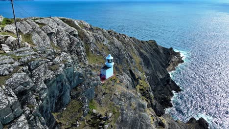 Ireland-Epic-locations-drone-circling-Sheep’s-Head-Lighthouse-West-Cork-on-rocky-peninsula-on-the-Wild-Atlantic-Way