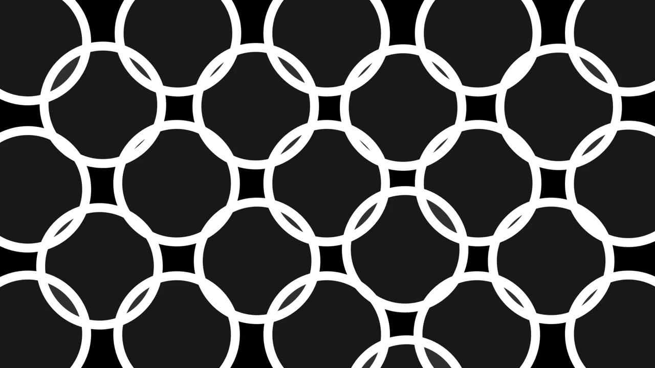 Abstract Animation of Expanding and Contracting Circles on Black Background