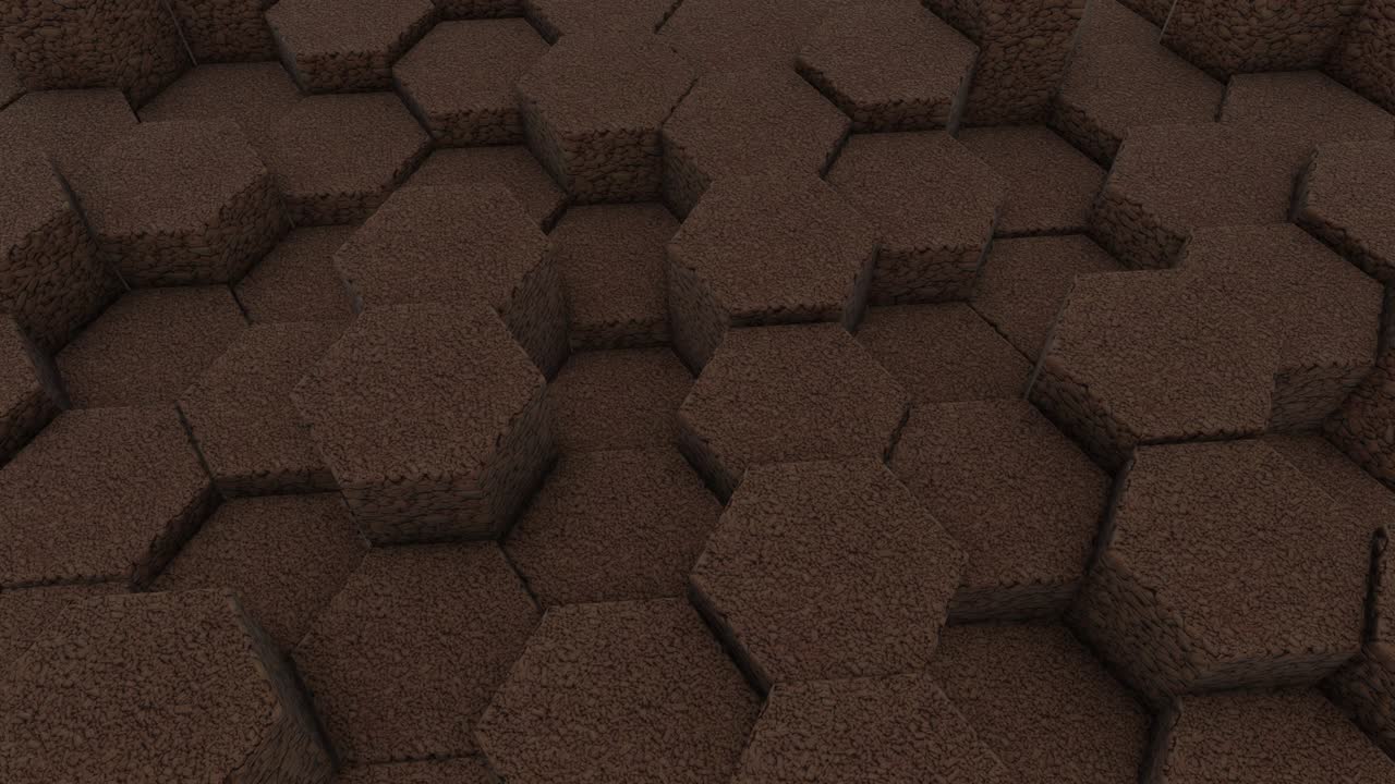 추상적인 갈색 커피 콩 패턴 육각형 배경 (loopable) 스 비디오