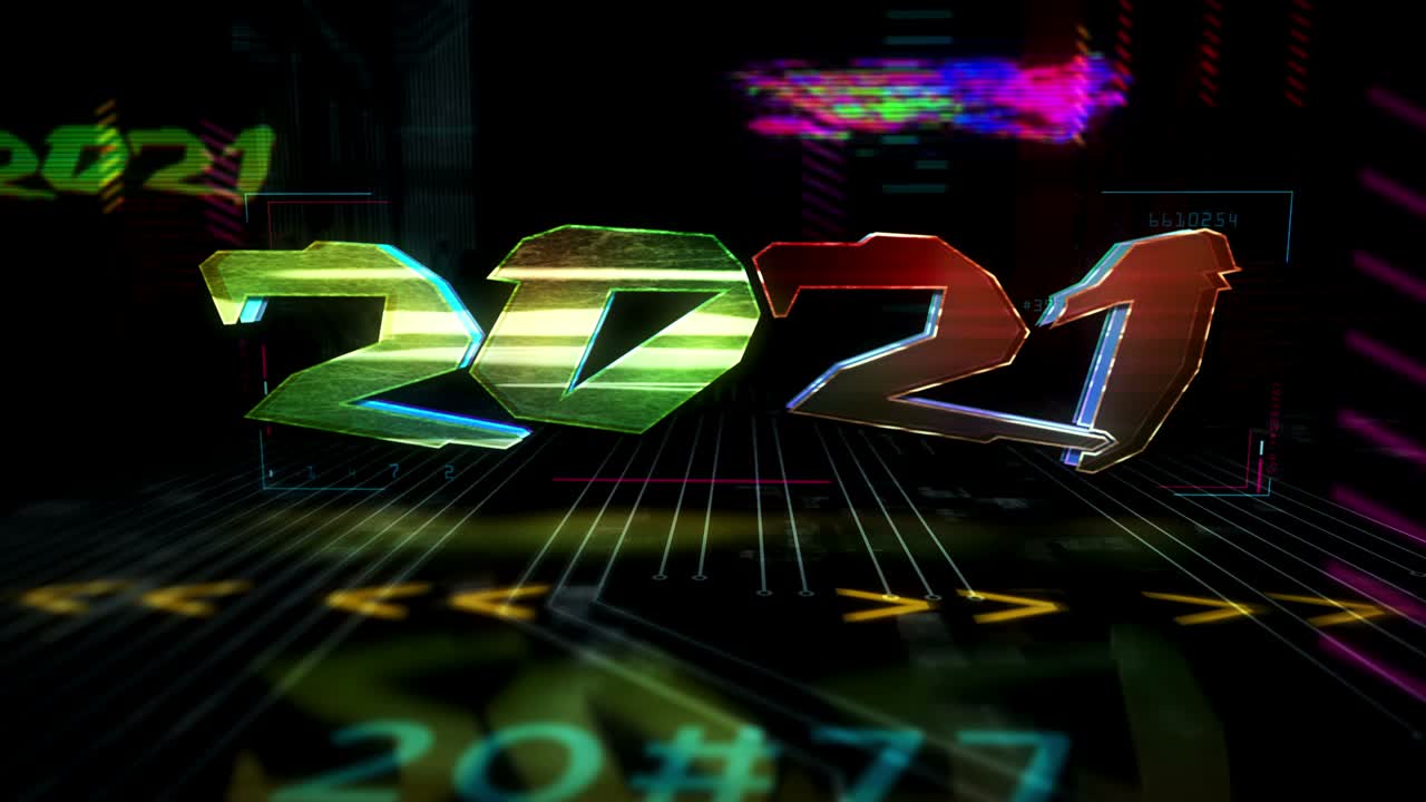 animación futurista de estilo cyberpunk del año 2021