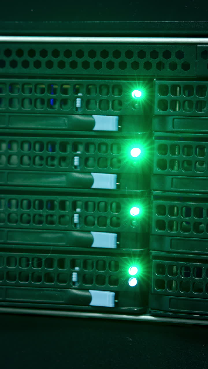 Close-up of a Data Center Server
