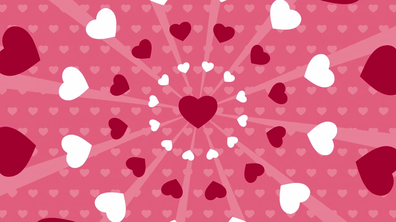 Pink and Red Heart Pattern Background