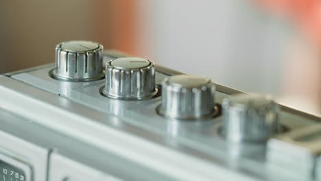 vintage cassette player controls