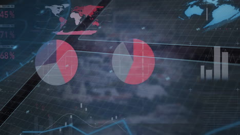 Animation-of-financial-data-processing-over-cityscape