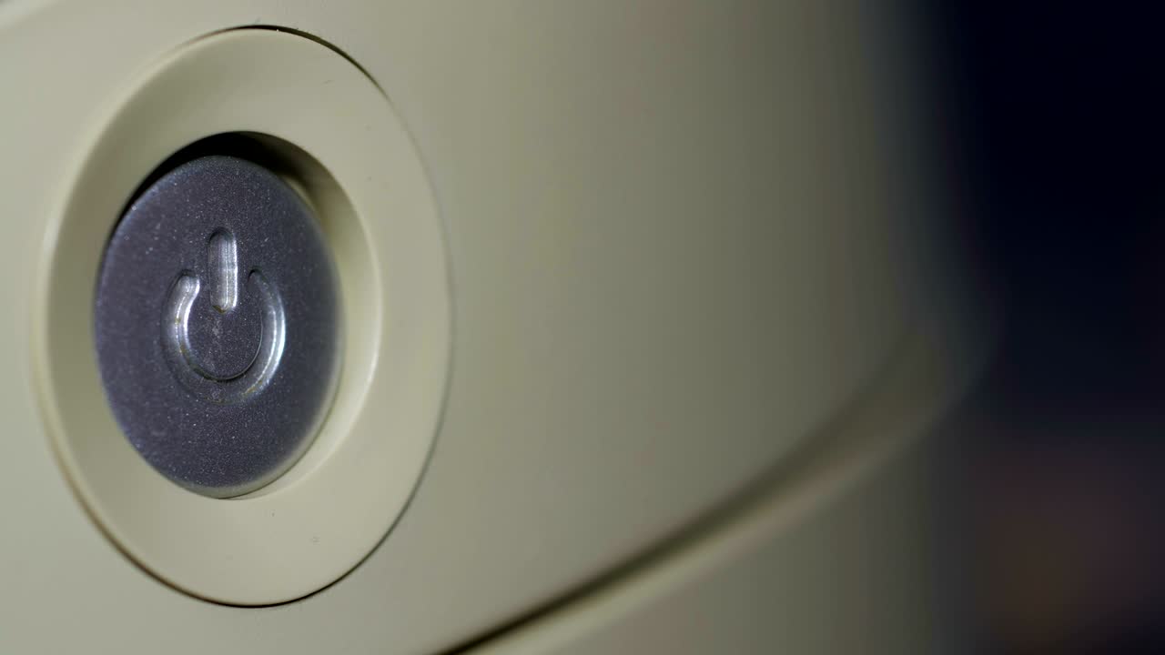 botón de encendido, movimiento lento