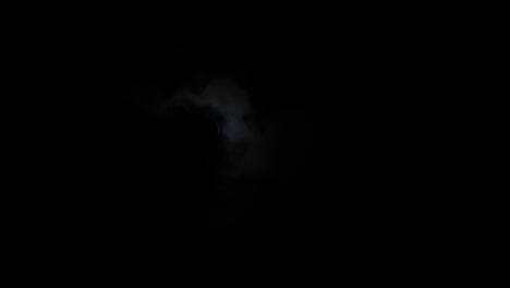 Time-lapse-of-a-half-moon-passing-through-the-cloudy-night-sky,-a-mystery-fairyland-scene