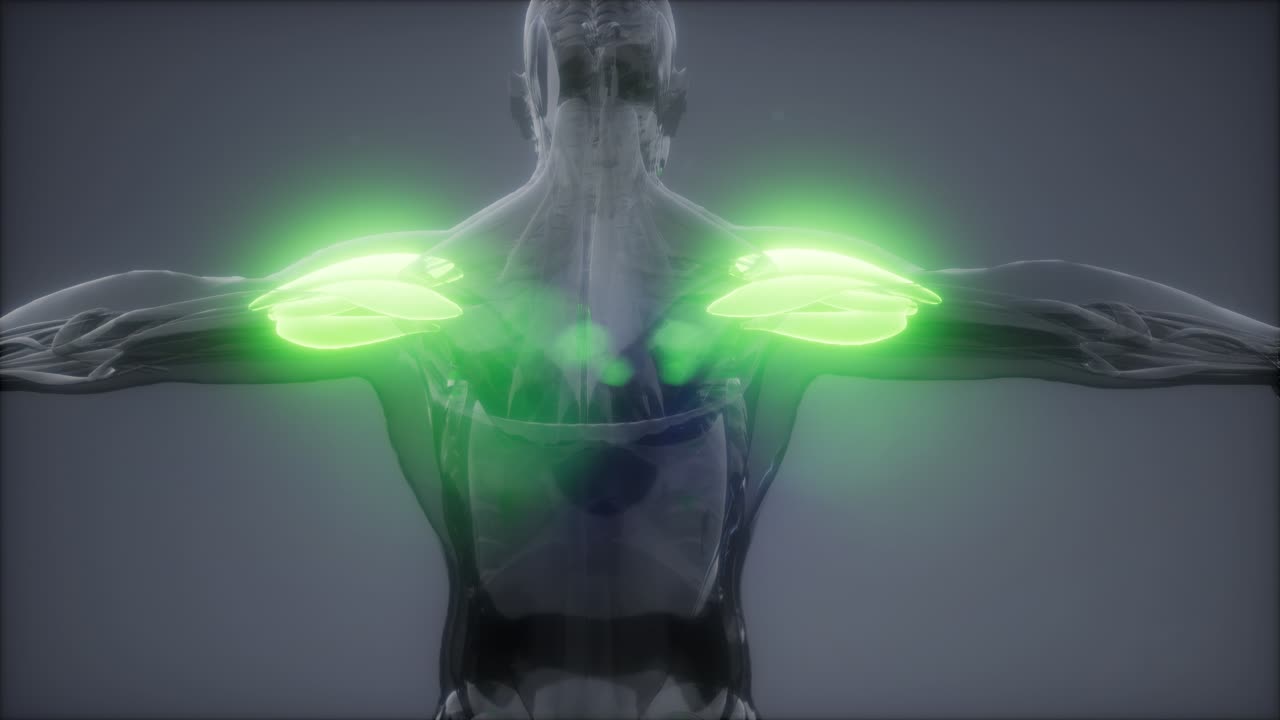 선택된 근육 해부학 지도