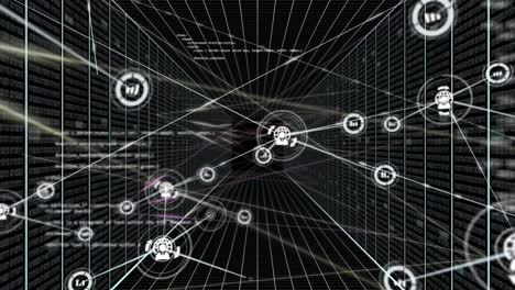 Animation-of-networks-of-connections-and-data-processing