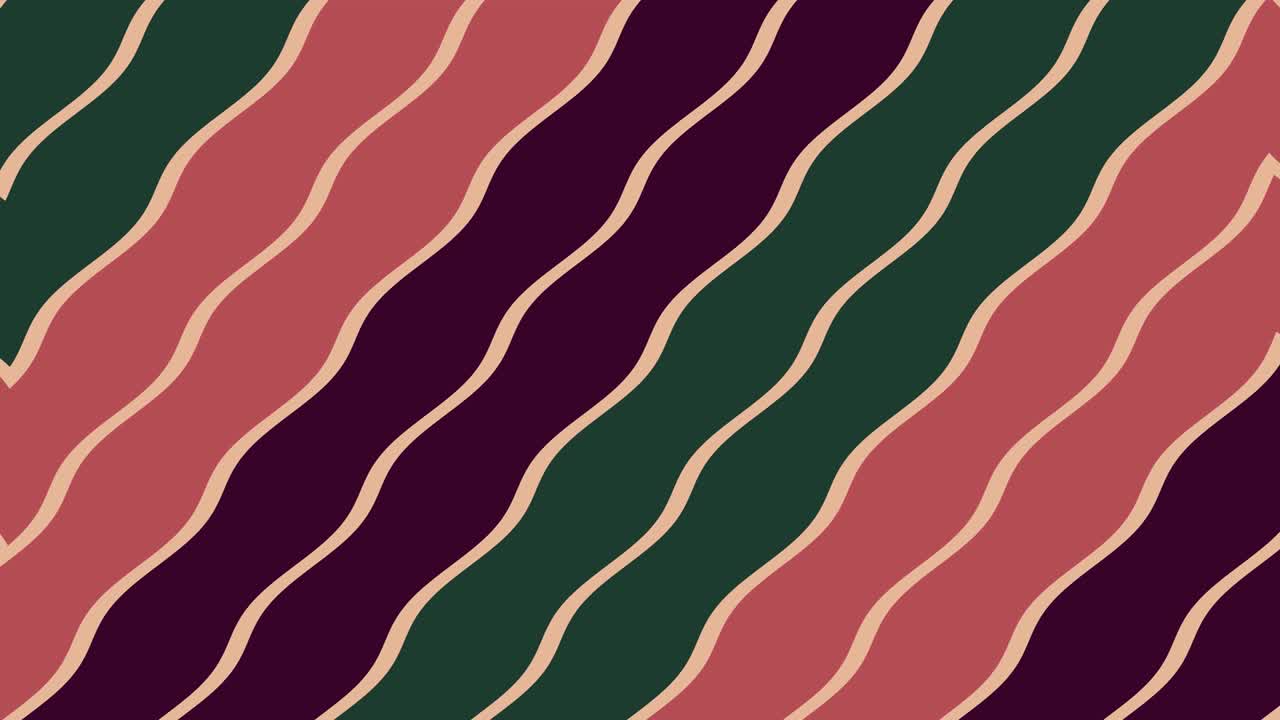 Graphic pattern with wavy bars that rotate clockwise and then anticlockwise.