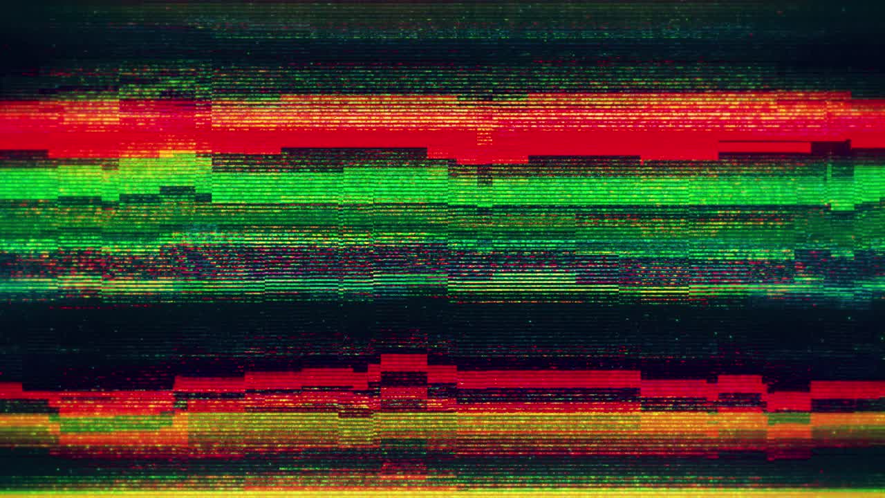 Digital Glitch Noise and Static Screen Distortion Background
