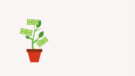 potted plant dollar banknote growth finance