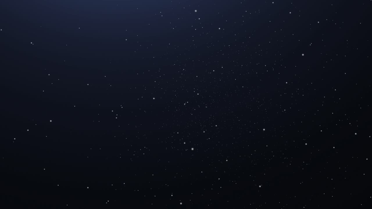 particles or stars moving from right to left, video overlay