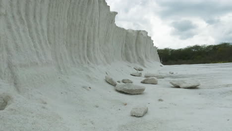 extensive white plains and mounds of salt in cabo rojo, puerto rico