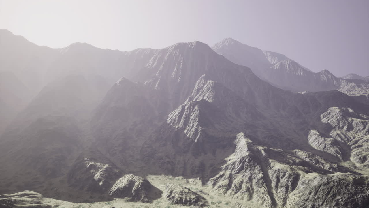 Majestic mountains under soft sunlight with detailed rocky textures