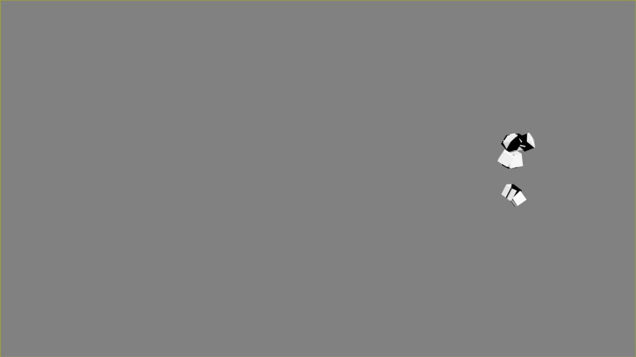 3D effects particle system Checkerboard surface projection