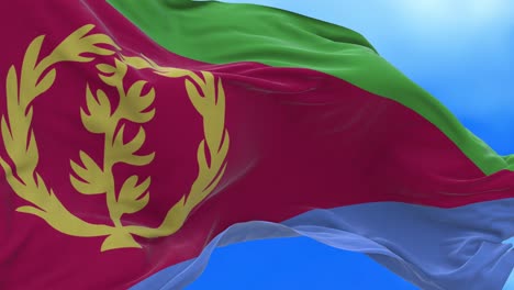 un bucle sin costuras de la bandera de eritrea.