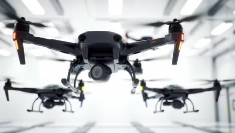 advanced drone technology demonstration: a close-up look at cutting-edge drone models in a high-tech environment for enhanced performance and capabilities