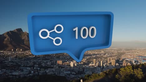 Speech bubble over landscape