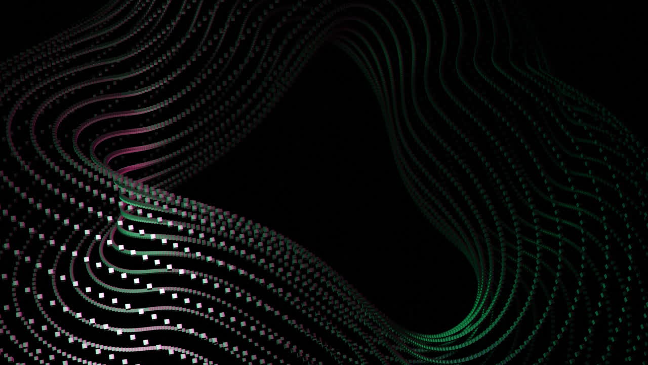 Abstract Geometric Pattern with Glowing Squares