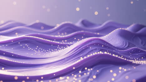 ethereal purple waves with glowing lights