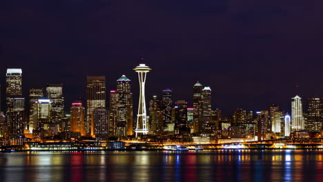 seattle skyline at dusk