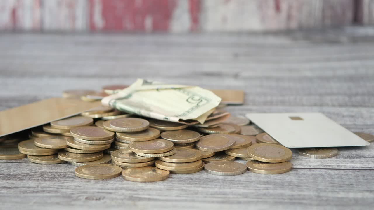 Pile of Money and Cards