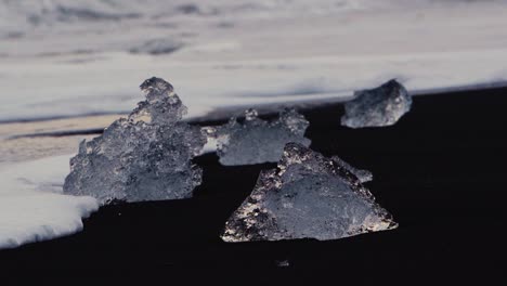 Slow-motion-shots-of-blue-icebergs-on-Diamond-beach-in-Iceland