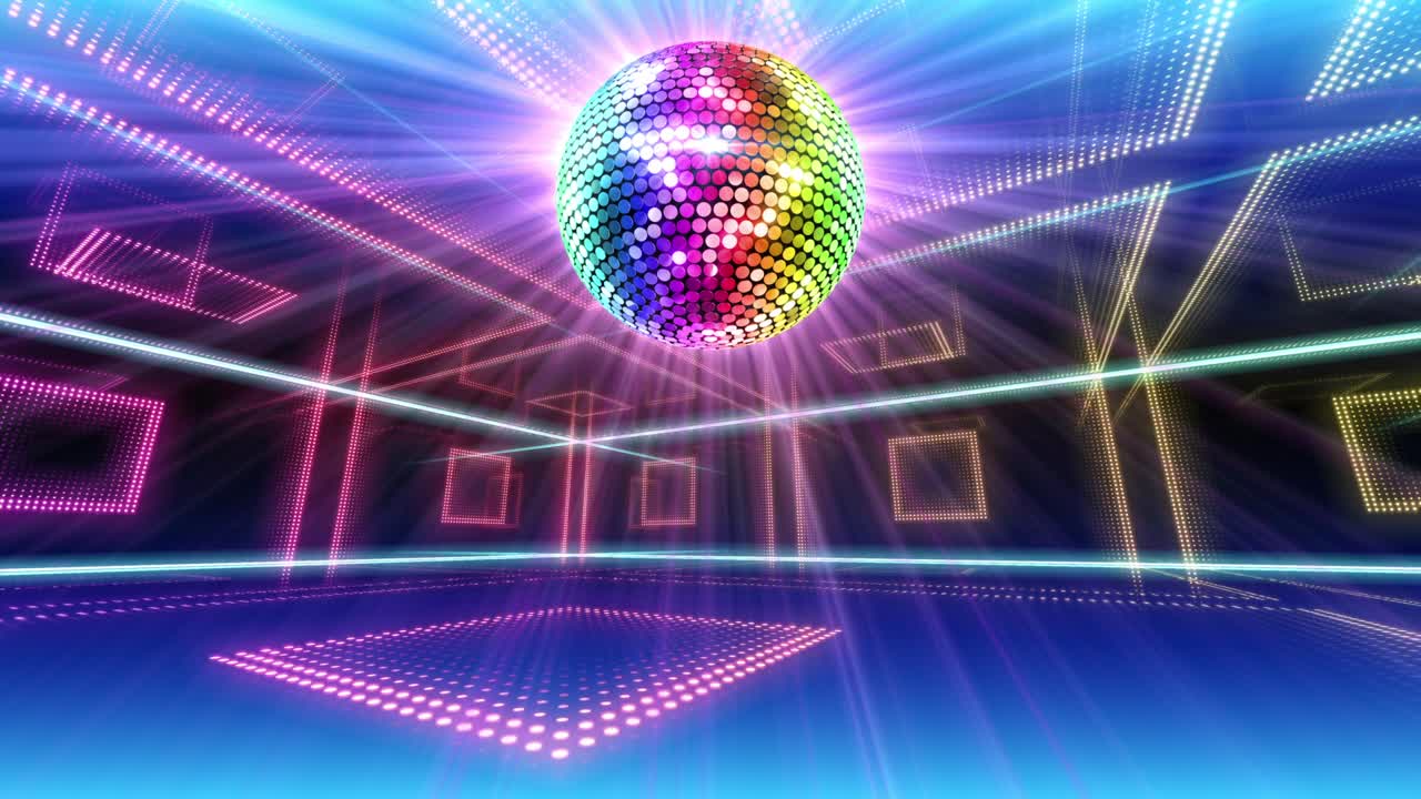 bola de espejo disco luces club de baile fiesta brillo de fondo
