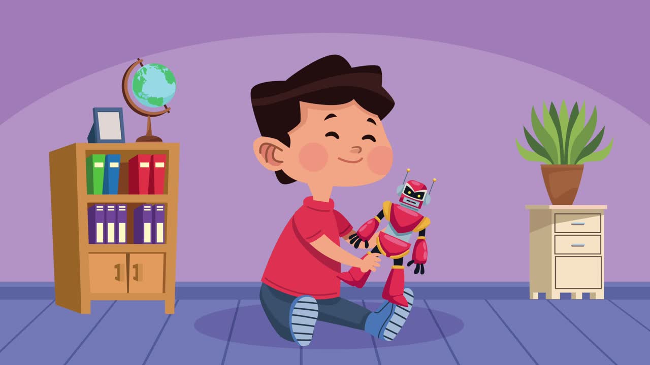 niño pequeño jugando con un juguete