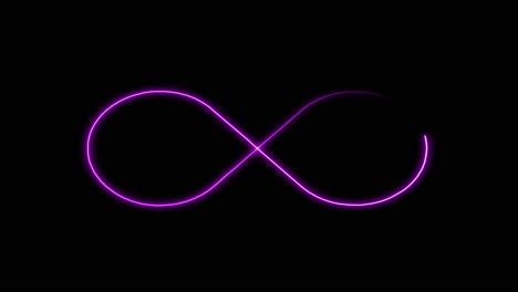 animación de símbolo de infinito de neón púrpura