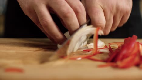 chef chopping vegetables