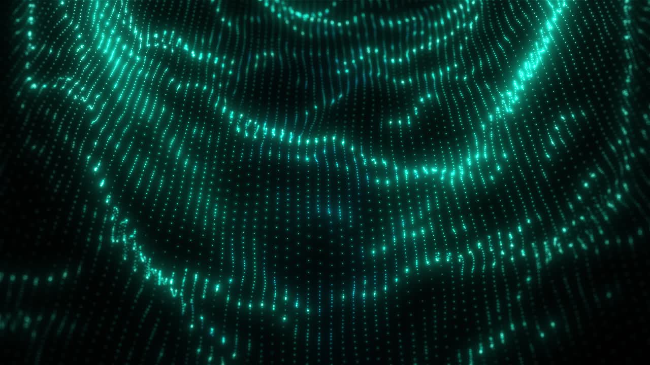 Looping Futuristic Particle Wave Abstract Digital Dots Flow Motion Background