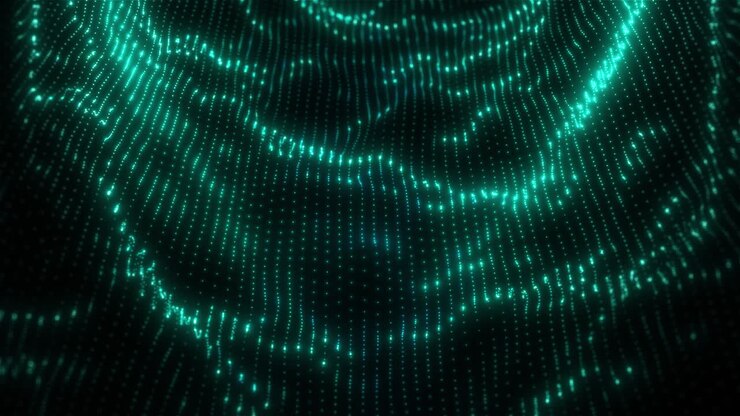 Looping Futuristic Particle Wave Abstract Digital Dots Flow Motion Background