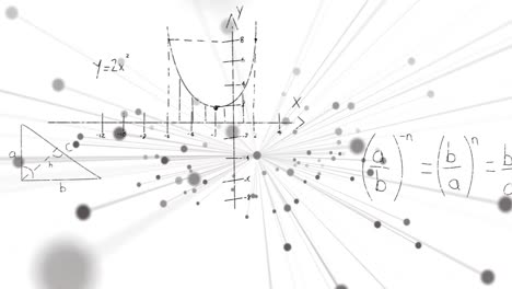 animación de ecuaciones matemáticas sobre formas sobre un fondo blanco.