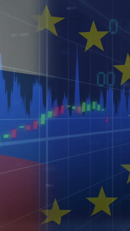데이터 처리에 대한 러시아와 eu 발의 애니메이션