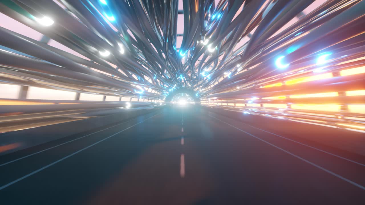 camino de túnel futurista