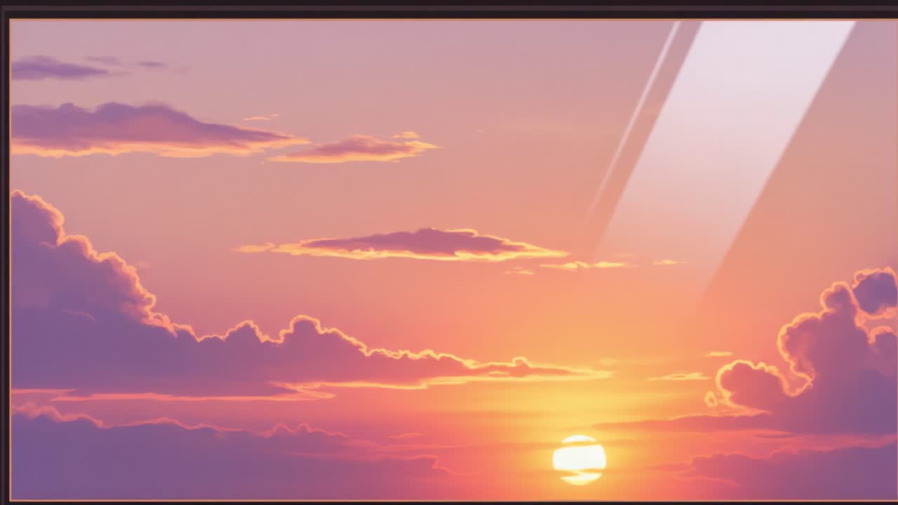 A captivating sunset scene featuring vibrant colors illuminating the clouds, creating a serene atmosphere as day transitions to night, captured beautifully in this natural setting